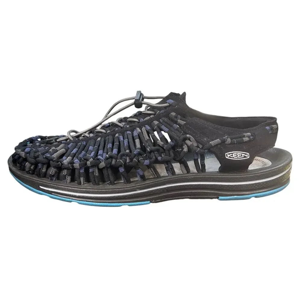 Keen Men's Uneek Cord Grey Blue Hiking Water Sandals Size 13